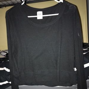 PINK cropped black long sleeve